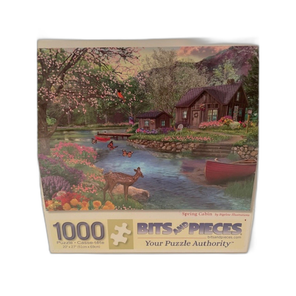 New Bits and Pieces 1,000 piece puzzle Spring Cabin